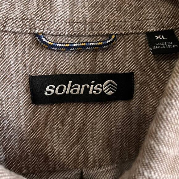 Solaris Shirt Mens XL Outdoor Hiking Long Sleeve Button Up Thick 100% Cotton - Picture 4 of 8